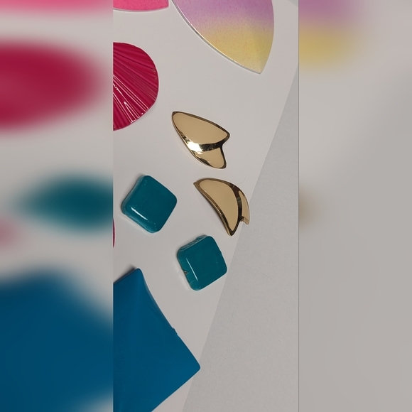 Colorful Geometric Earring Set - Picture 8 of 14